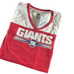 Women's New York Giants V-neck T-shirt